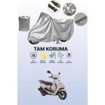 Dokaca Gri Yamaha Cygnus L Uyumlu Motosiklet Brandası, Koruyucu Örtü, Motor Branda - Gri Arka Çanta ve Kilit Uyumsuz