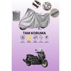 Dokaca Gri Yamaha X-Max 400 Tech Max Uyumlu Motosiklet Brandası, Koruyucu Örtü, Motor Branda - Gri Arka Çanta ve Kilit Uyumsuz