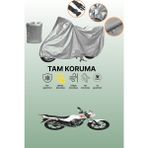 Dokaca Gri Yuki Yk 150-G Üstad Uyumlu Motosiklet Brandası, Koruyucu Örtü, Motor Branda - Gri Arka Çanta ve Kilit Uyumsuz