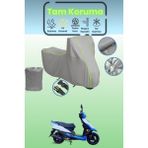 Dokaca Neo Gri Neon Fitilli Apachi Alfa 50 Uyumlu Motosiklet Brandası, Koruyucu Örtü, Motor Branda - Gri-Arka Çanta ve Kilit Uyumsuz
