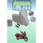 Dokaca Neo Gri Neon Fitilli Aprilia Caponord 1200 Abs Travel Pack Uyumlu Motosiklet Brandası, Koruyucu Örtü - Gri-Arka Çanta ve Kilit Uyumsuz