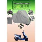 Dokaca Neo Gri Neon Fitilli Arka Çanta Uyumlu Apachi Alfa 50 Uyumlu Motor Brandası, Koruyucu Örtü - Gri-Arka Çanta Uyumlu