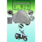 Dokaca Neo Gri Neon Fitilli Arka Çanta Uyumlu Arora Ar 100-7 Special Alfa Uyumlu Motor Brandası, Koruyucu Örtü - Gri-Arka Çanta Uyumlu