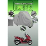 Dokaca Neo Gri Neon Fitilli Arka Çanta Uyumlu Honda PCX125 Uyumlu Motor Brandası, Koruyucu Örtü - Gri-Arka Çanta Uyumlu