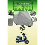 Dokaca Neo Gri Neon Fitilli Arka Çanta Uyumlu Kanuni Hussar 125 Uyumlu Motor Brandası, Koruyucu Örtü - Gri-Arka Çanta Uyumlu