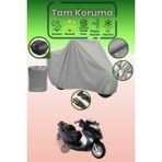 Dokaca Neo Gri Neon Fitilli Arka Çanta Uyumlu Kymco Grand Dink 150 Uyumlu Motor Brandası, Koruyucu Örtü - Gri-Arka Çanta Uyumlu