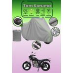 Dokaca Neo Gri Neon Fitilli Arka Çanta Uyumlu Mondial Vulture I-E Uyumlu Motor Brandası, Koruyucu Örtü - Gri-Arka Çanta Uyumlu