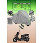 Dokaca Neo Gri Neon Fitilli Arka Çanta Uyumlu Sym Crox 125 Uyumlu Motor Brandası, Koruyucu Örtü - Gri-Arka Çanta Uyumlu
