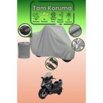 Dokaca Neo Gri Neon Fitilli Arka Çanta Uyumlu Sym Joymax 250I Uyumlu Motor Brandası, Koruyucu Örtü - Gri-Arka Çanta Uyumlu