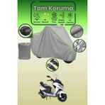 Dokaca Neo Gri Neon Fitilli Arka Çanta Uyumlu Sym Joyride S 200I Abs Uyumlu Motor Brandası, Koruyucu Örtü - Gri-Arka Çanta Uyumlu