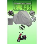 Dokaca Neo Gri Neon Fitilli Arka Çanta Uyumlu Sym Symply 50 Uyumlu Motor Brandası, Koruyucu Örtü - Gri-Arka Çanta Uyumlu