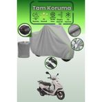 Dokaca Neo Gri Neon Fitilli Arka Çanta Uyumlu Yamaha Cygnus L Uyumlu Motor Brandası, Koruyucu Örtü - Gri-Arka Çanta Uyumlu
