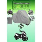 Dokaca Neo Gri Neon Fitilli Arka Çanta Uyumlu Yamaha Tricity 125 Uyumlu Motor Brandası, Koruyucu Örtü - Gri-Arka Çanta Uyumlu