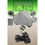 Dokaca Neo Gri Neon Fitilli Arka Çanta Uyumlu Yamaha Tricity 300 Uyumlu Motor Brandası, Koruyucu Örtü - Gri-Arka Çanta Uyumlu