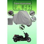Dokaca Neo Gri Neon Fitilli Arka Çanta Uyumlu Yamaha X-Max 300 Iron Max Abs Uyumlu Motor Brandası - Gri-Arka Çanta Uyumlu