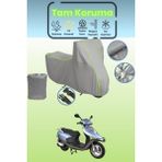 Dokaca Neo Gri Neon Fitilli Arora Ar 100-7 Special Alfa Uyumlu Motosiklet Brandası, Koruyucu Örtü, Motor Branda - Gri-Arka Çanta ve Kilit Uyumsuz