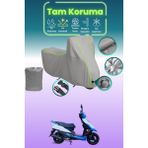 Dokaca Neo Gri Neon Fitilli Kilit Uyumlu Apachi Alfa 50 Uyumlu Motor Brandası, Koruyucu Örtü - Gri-Kilit Uyumlu