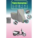 Dokaca Neo Gri Neon Fitilli Kilit Uyumlu Arora Alfa 110 Uyumlu Motor Brandası, Koruyucu Örtü - Gri-Kilit Uyumlu