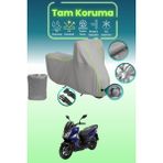 Dokaca Neo Gri Neon Fitilli Kilit Uyumlu Sym Jet 14 200I Uyumlu Motor Brandası, Koruyucu Örtü - Gri-Kilit Uyumlu