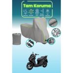 Dokaca Neo Gri Neon Fitilli Kilit Uyumlu Sym Jet 14 Evo 200 Plus Uyumlu Motor Brandası, Koruyucu Örtü - Gri-Kilit Uyumlu