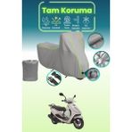 Dokaca Neo Gri Neon Fitilli Kilit Uyumlu Yamaha Cygnus L Uyumlu Motor Brandası, Koruyucu Örtü - Gri-Kilit Uyumlu