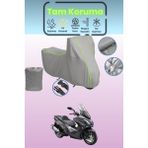 Dokaca Neo Gri Neon Fitilli Kymco Xciting 250I Uyumlu Motosiklet Brandası, Koruyucu Örtü, Motor Branda - Gri-Arka Çanta ve Kilit Uyumsuz