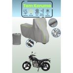 Dokaca Neo Gri Neon Fitilli Mondial 125 Vulture I Uyumlu Motosiklet Brandası, Koruyucu Örtü, Motor Branda - Gri-Arka Çanta ve Kilit Uyumsuz