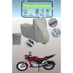 Dokaca Neo Gri Neon Fitilli Mondial 150 Z-One I Uyumlu Motosiklet Brandası, Koruyucu Örtü, Motor Branda - Gri-Arka Çanta ve Kilit Uyumsuz