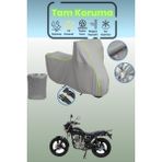 Dokaca Neo Gri Neon Fitilli Mondial Vulture I-E Uyumlu Motosiklet Brandası, Koruyucu Örtü, Motor Branda - Gri-Arka Çanta ve Kilit Uyumsuz