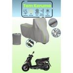 Dokaca Neo Gri Neon Fitilli Sym Crox 125 Uyumlu Motosiklet Brandası, Koruyucu Örtü, Motor Branda - Gri-Arka Çanta ve Kilit Uyumsuz