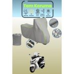 Dokaca Neo Gri Neon Fitilli Sym Gts 250I Uyumlu Motosiklet Brandası, Koruyucu Örtü, Motor Branda - Gri-Arka Çanta ve Kilit Uyumsuz