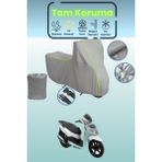 Dokaca Neo Gri Neon Fitilli Sym Hd Evo 200 Uyumlu Motosiklet Brandası, Koruyucu Örtü, Motor Branda - Gri-Arka Çanta ve Kilit Uyumsuz
