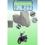 Dokaca Neo Gri Neon Fitilli Sym Symphony Sr 125 Uyumlu Motosiklet Brandası, Koruyucu Örtü, Motor Branda - Gri-Arka Çanta ve Kilit Uyumsuz