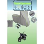 Dokaca Neo Gri Neon Fitilli Sym Wolf 125 Uyumlu Motosiklet Brandası, Koruyucu Örtü, Motor Branda - Gri-Arka Çanta ve Kilit Uyumsuz