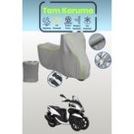 Dokaca Neo Gri Neon Fitilli Yamaha Tricity 125 Uyumlu Motosiklet Brandası, Koruyucu Örtü, Motor Branda - Gri-Arka Çanta ve Kilit Uyumsuz