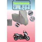 Dokaca Neo Gri Neon Fitilli Yamaha X-Max 125 Abs Uyumlu Motosiklet Brandası, Koruyucu Örtü, Motor Branda - Gri-Arka Çanta ve Kilit Uyumsuz