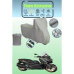 Dokaca Neo Gri Neon Fitilli Yamaha X-Max 250 Tech Max Uyumlu Motosiklet Brandası, Koruyucu Örtü, Motor Branda - Gri-Arka Çanta ve Kilit Uyumsuz