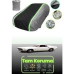 Dokaca Neo Gri.siyah.gri Neon Fitilli Ford Mustang 1969 - 1973 Uyumlu Araba Brandası Koruma Örtüsü - Çift Renk