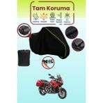 Dokaca Neo Siyah Neon Fitilli Arka Çanta Uyumlu Aprilia Caponord 1200 Abs Travel Pack Uyumlu Motor Brandası - Siyah-Arka Çanta Uyumlu