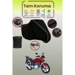 Dokaca Neo Siyah Neon Fitilli Arka Çanta Uyumlu Bisan Tornado Fkt 150 Uyumlu Motosiklet Brandası, Koruyucu Örtü - Siyah-Arka Çanta Uyumlu