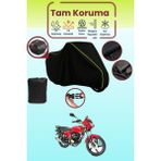 Dokaca Neo Siyah Neon Fitilli Arka Çanta Uyumlu Kanuni Breton Sl 125 Uyumlu Motosiklet Brandası, Koruyucu Örtü - Siyah-Arka Çanta Uyumlu
