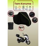 Dokaca Neo Siyah Neon Fitilli Arka Çanta Uyumlu Kuba Chia 125 Uyumlu Motosiklet Brandası, Koruyucu Örtü - Siyah-Arka Çanta Uyumlu