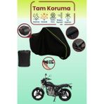 Dokaca Neo Siyah Neon Fitilli Arka Çanta Uyumlu Mondial 125 Vulture I Uyumlu Motosiklet Brandası, Koruyucu Örtü - Siyah-Arka Çanta Uyumlu