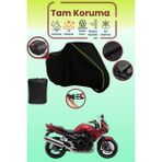 Dokaca Neo Siyah Neon Fitilli Arka Çanta Uyumlu Suzuki Gsf 600 Bandit S Uyumlu Motosiklet Brandası - Siyah-Arka Çanta Uyumlu