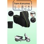 Dokaca Neo Siyah Neon Fitilli Arora Alfa 110 Uyumlu Motor Branda, Koruyucu Örtü, Motosiklet Brandası - Siyah-Arka Çanta ve Kilit Uyumsuz