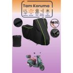 Dokaca Neo Siyah Neon Fitilli Arora Mojito 125 Uyumlu Motor Branda, Koruyucu Örtü, Motosiklet Brandası - Siyah-Arka Çanta ve Kilit Uyumsuz