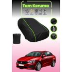 Dokaca Neo Siyah Neon Fitilli Fiat Egea Sedan Uyumlu Oto Branda Araba Brandası Koruma Örtüsü - Tek Renk