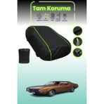 Dokaca Neo Siyah Neon Fitilli Ford Mustang 1972 - 1973 Uyumlu Oto Branda Araba Brandası Koruma Örtüsü - Tek Renk