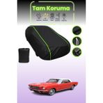 Dokaca Neo Siyah Neon Fitilli Ford Mustang Convertible 1 Uyumlu Araba Brandası Koruma Örtüsü - Tek Renk