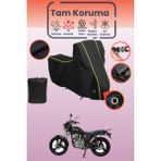 Dokaca Neo Siyah Neon Fitilli Kilit Uyumlu Mondial 125 Vulture I Uyumlu Motosiklet Brandası, Koruyucu Örtü - Siyah-Kilit Uyumlu